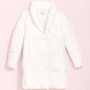 Loft White Puffer Coat